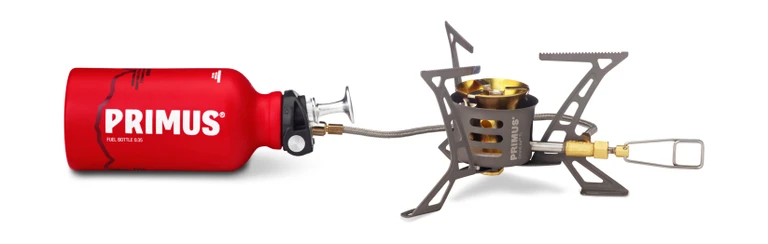 Kempingový varič Primus Omni Lite Ti s palivovou fľašou