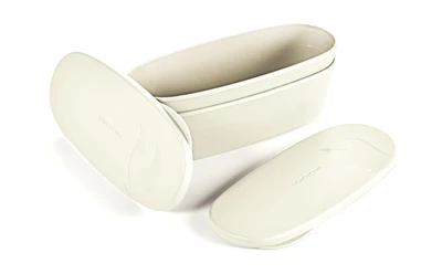 Oválna dóza na jedlo Light My Fire SnapBox Oval 2-Pack 320 ml krémová 2 ks