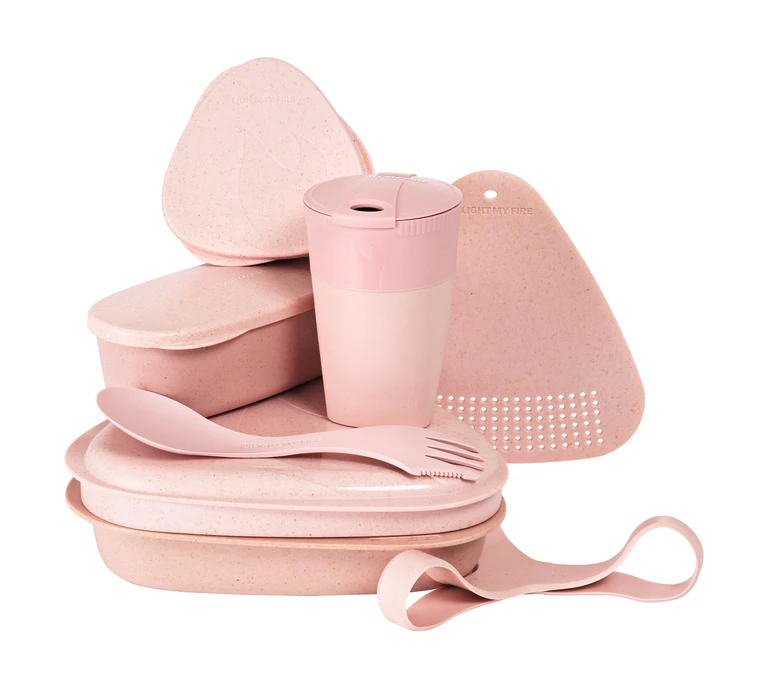 Boxy na jedlo s pohárom Light My Fire MealKit BIO ružová
