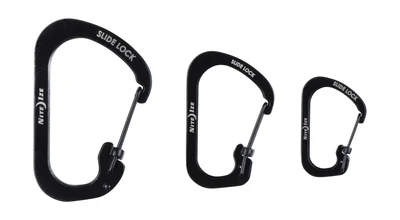 Sada karabín Nite Ize SlideLock Carabiner Assorted #2 #3 #4 čierne