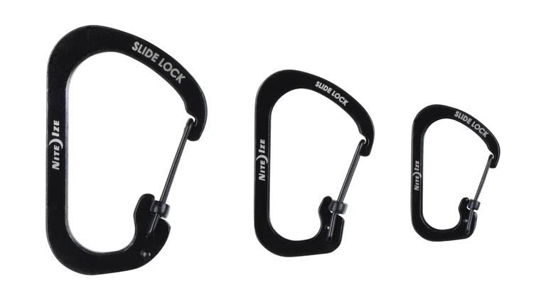 Súprava karabín Nite Ize SlideLock Carabiner Assorted #2 #3 #4 čierne