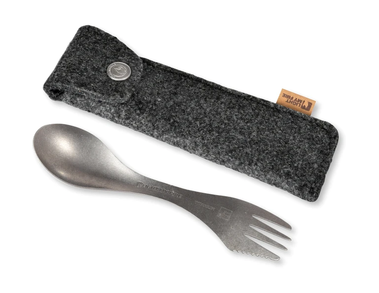 Titánová multifunkčná lyžica Light My Fire Spork Kit Titanium s puzdrom