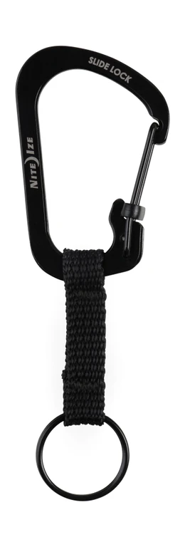 Karabína na kľúče Nite Ize SlideLock Key Ring #3 čierna