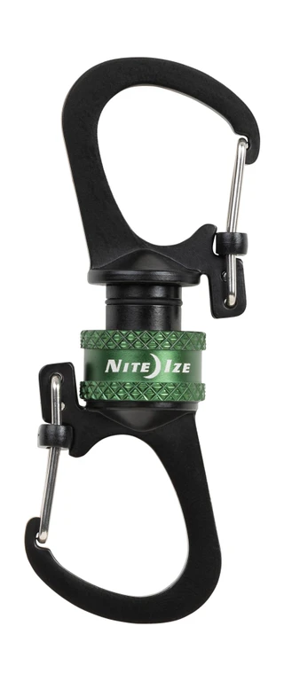 Magnetická karabína Nite Ize SlideLock 360 Magnetic Locking Dual Carabiner zelená