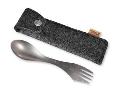 Titánová multifunkčná lyžica Light My Fire Spork Kit Titanium s puzdrom